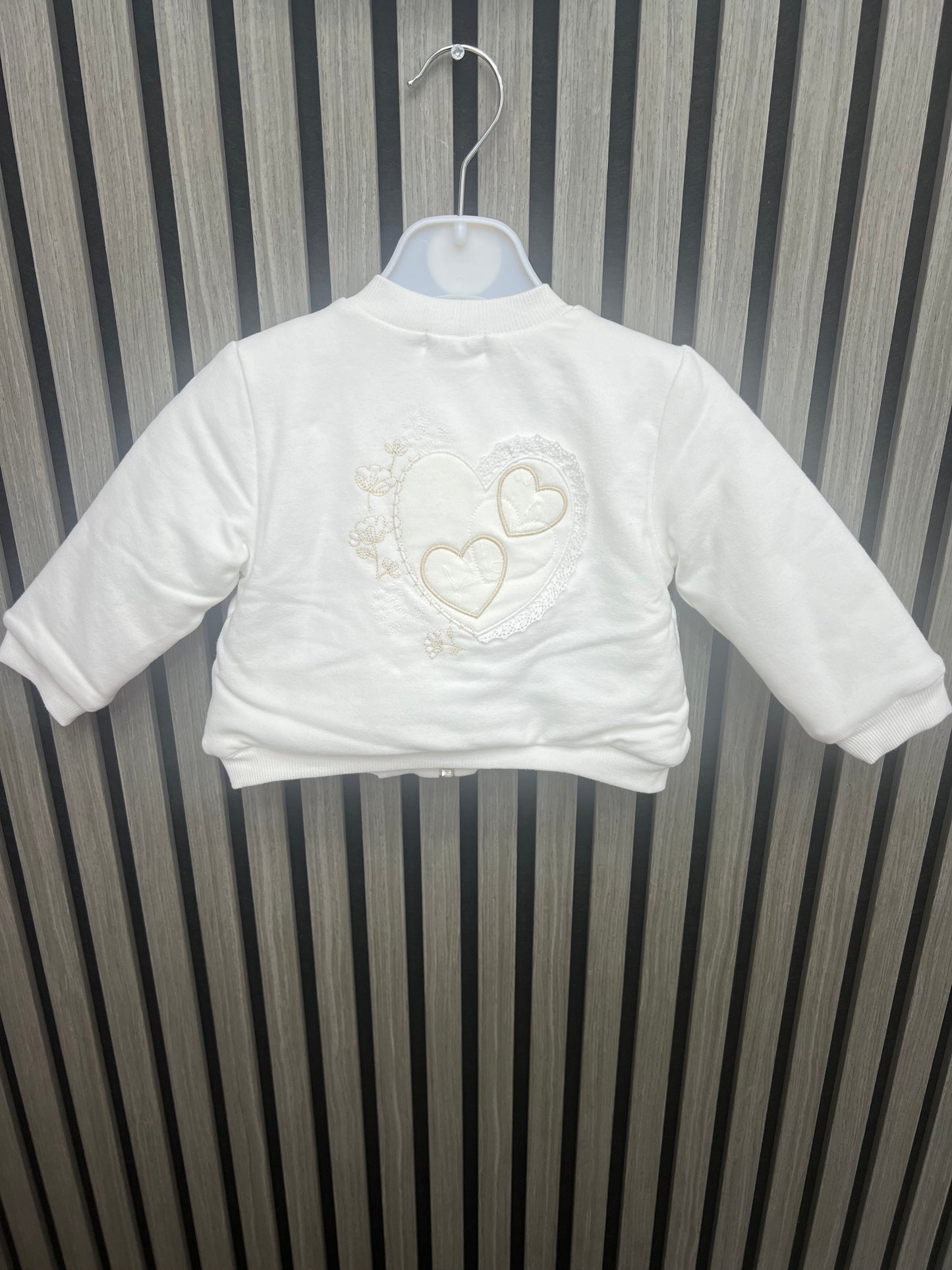 Pastels & co elowen ivory bomber jacket