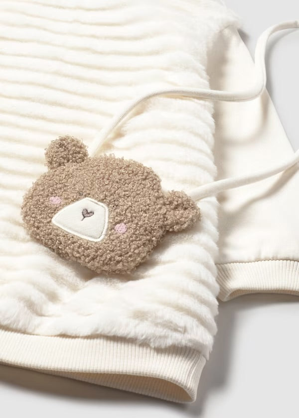 Mayoral AW25 2919 - baby girls teddy bear dress with bag