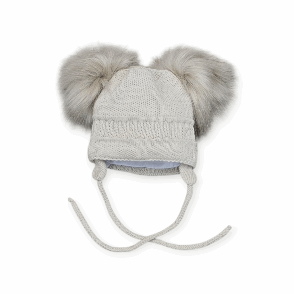 Kleo kids AW25 - double Pom Pom hat (various colours available)