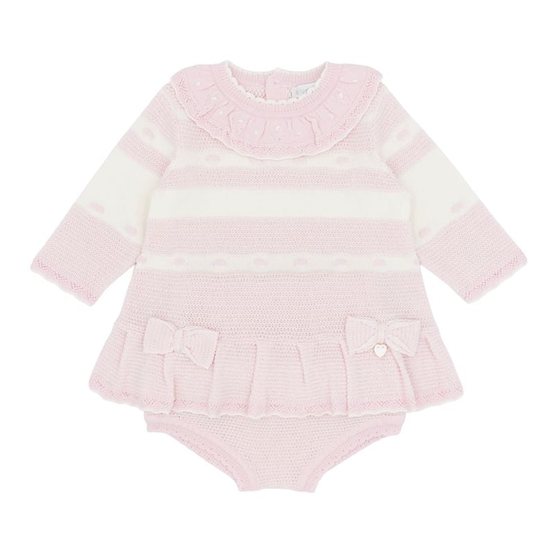 Girls pink knitted jam pant set - BB3157