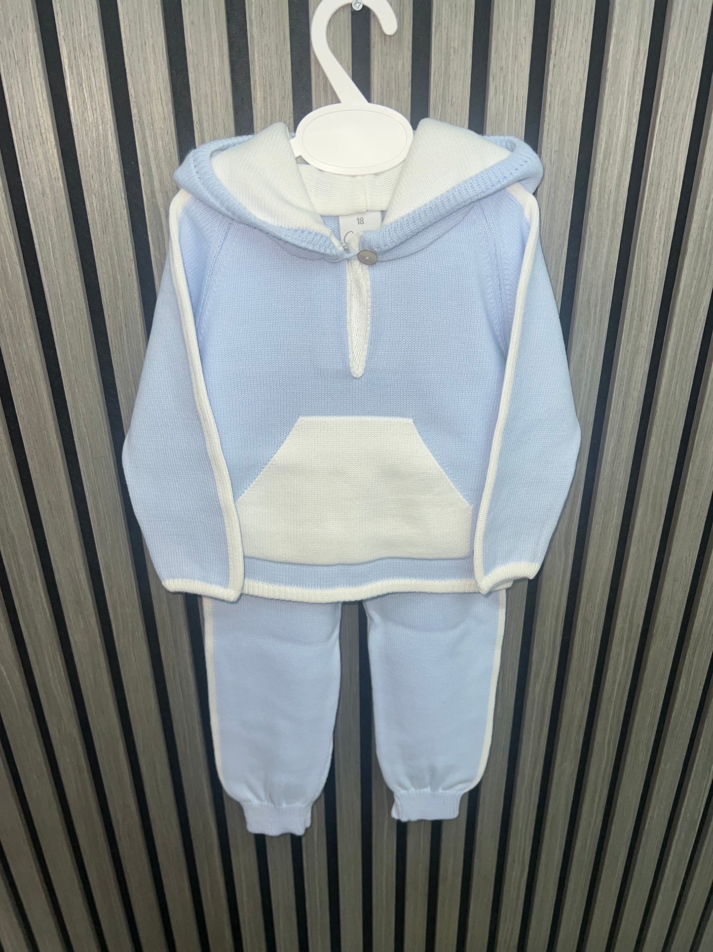 Granlei boys blue/ivory hooded tracksuit