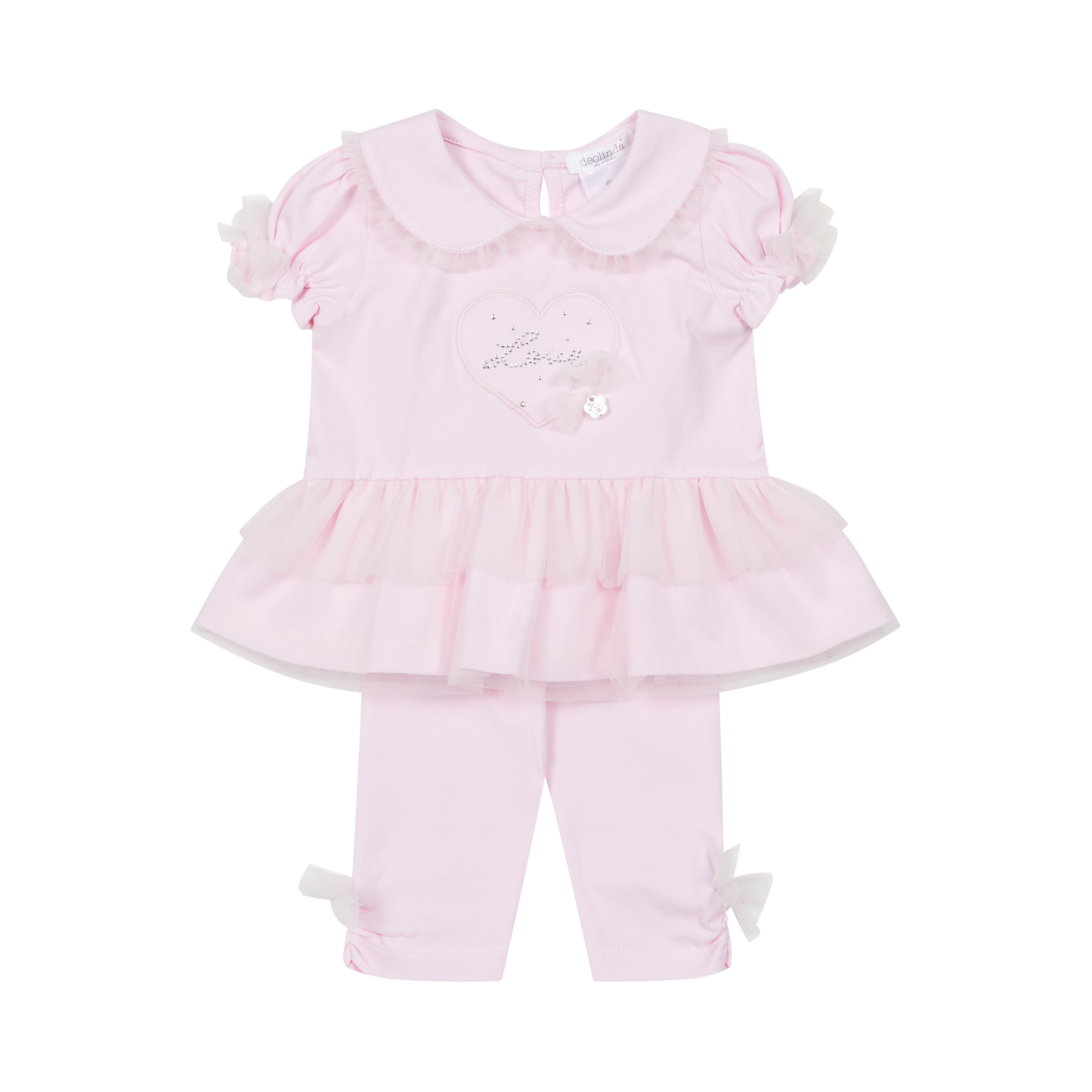 Deolinda 26712 - amore girls pink tulle legging set