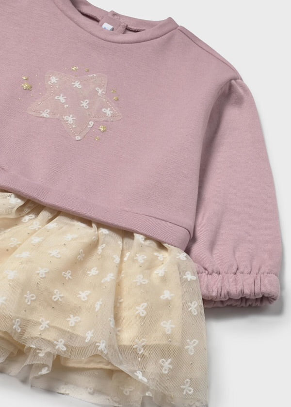 Mayoral AW25 2912 - baby girls star tulle dress