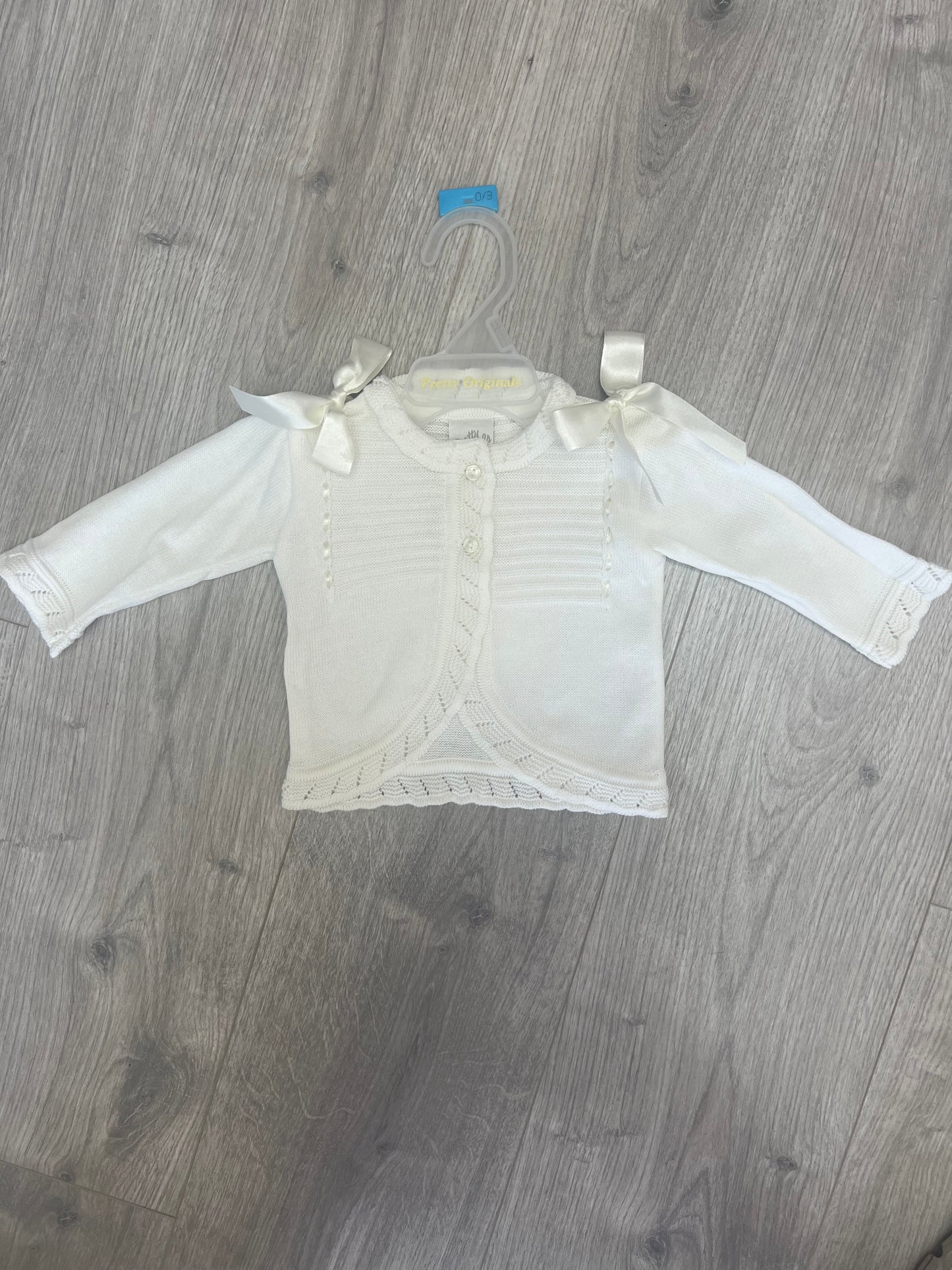 Pretty originals AW25 - girls cream cardigan