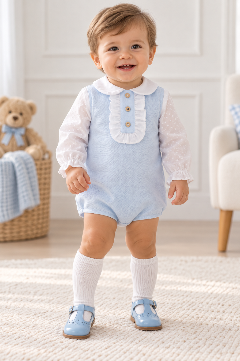 Blue dot romper - 62108