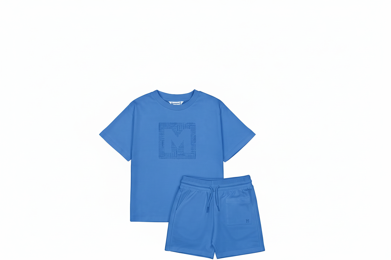 Mayoral boys blue short set