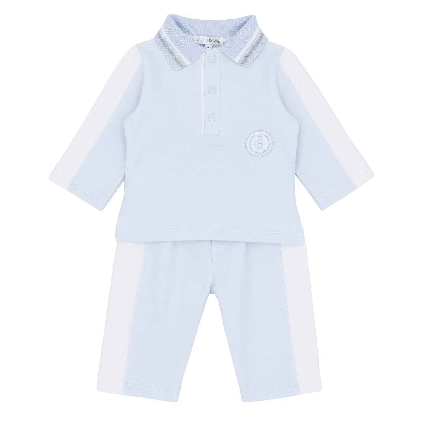 Blues baby AW25 BB2250 - Boys blue polo & trouser set
