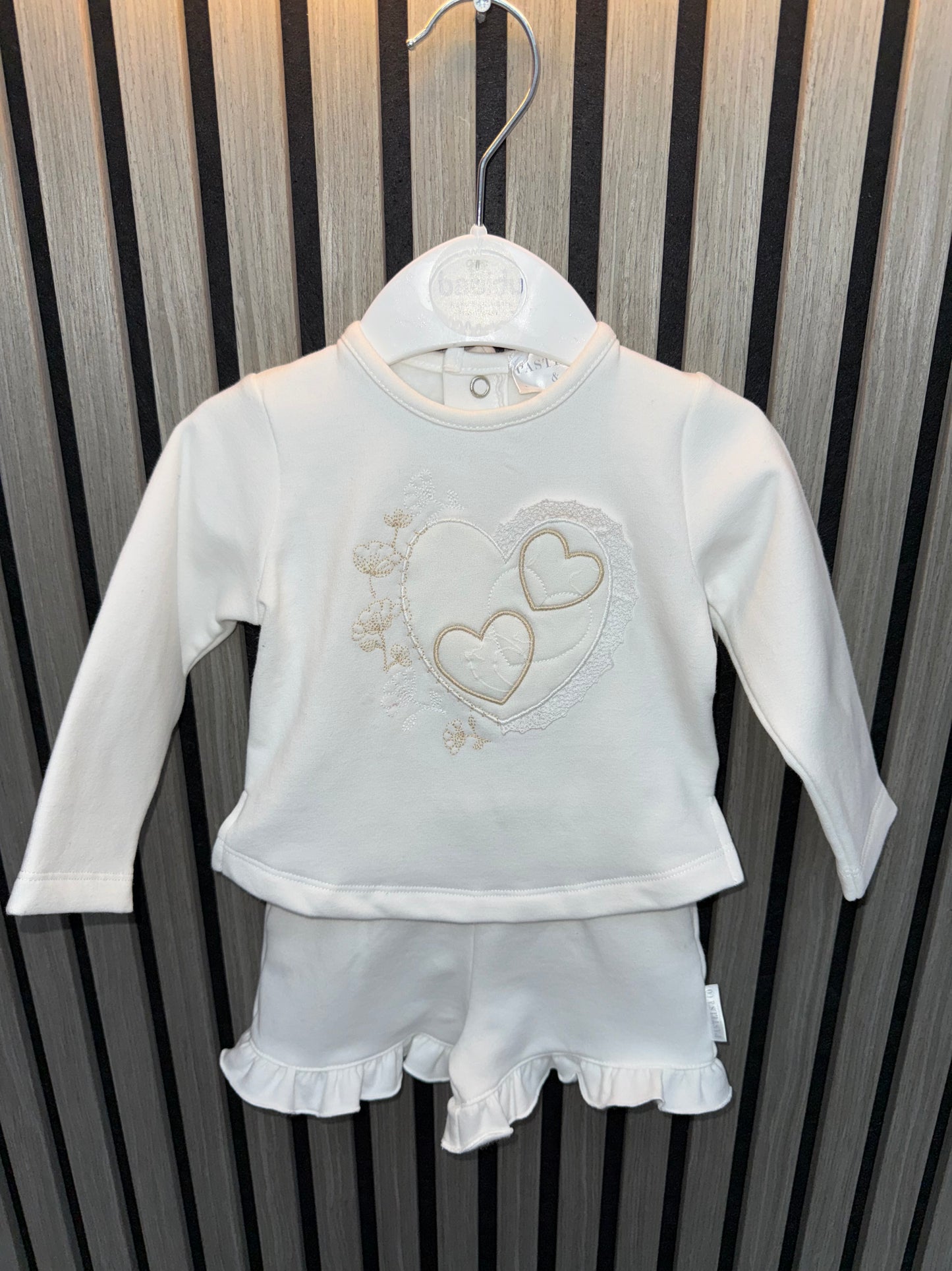 Pastels & Co Daisy Ivory short set