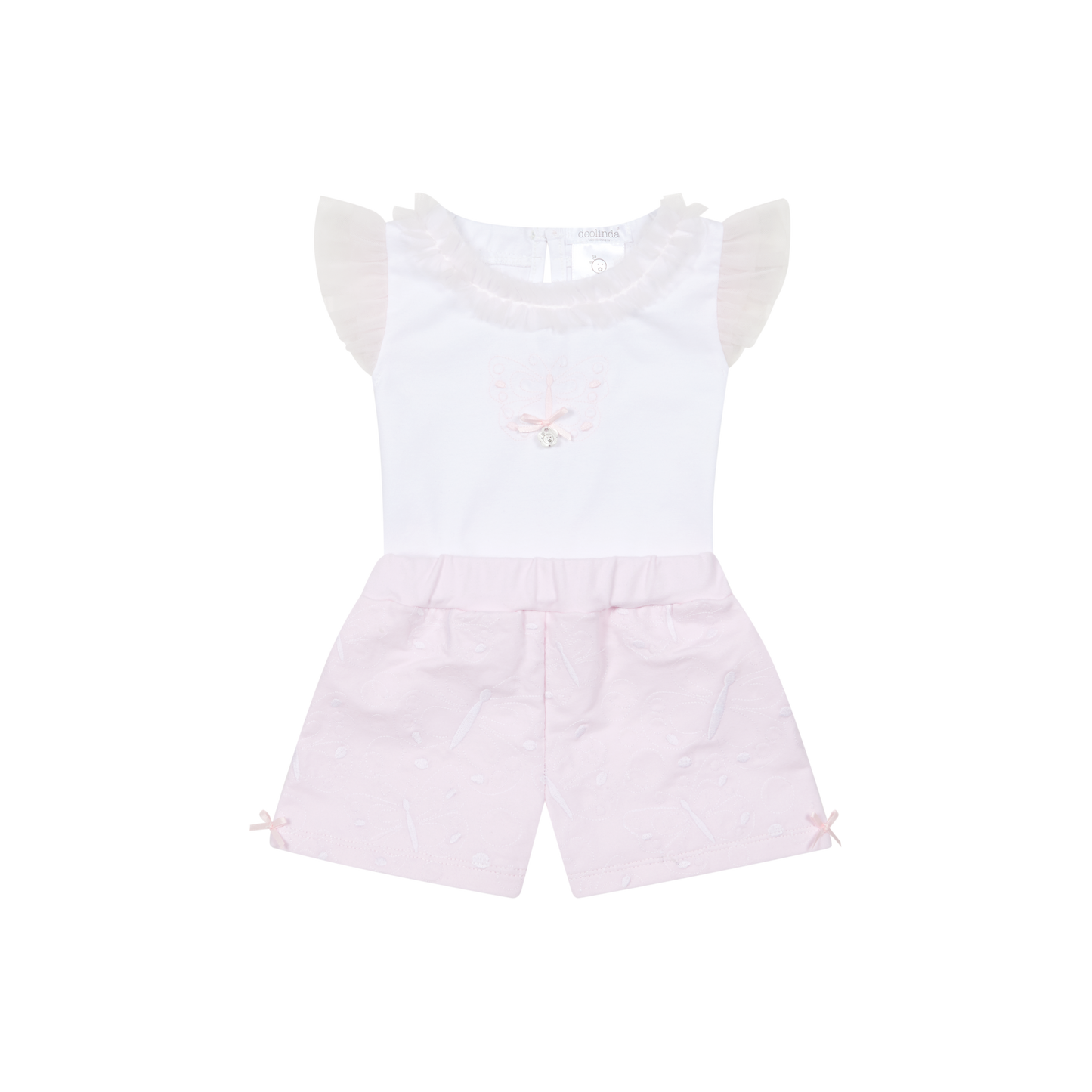 Deolinda 26711 - frida girls butterfly detail short set