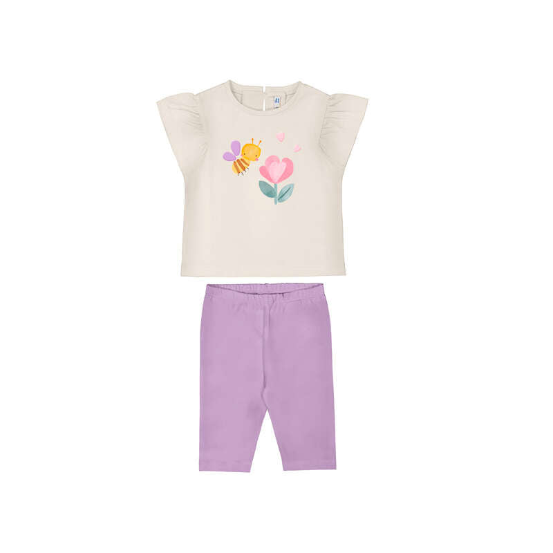 Mayoral 1751 - girls lilac legging set with flower