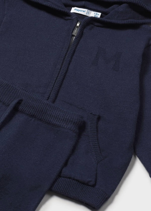 Mayoral AW25 2514 - baby boys navy knitted 2 piece with top