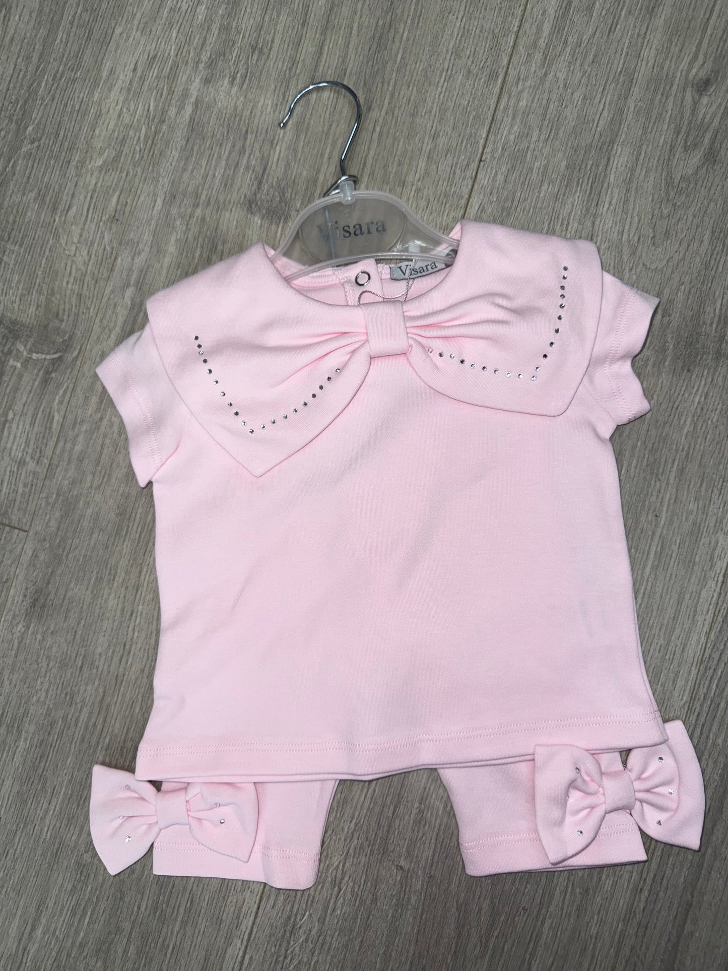 Visara diamonte bow legging set 8892