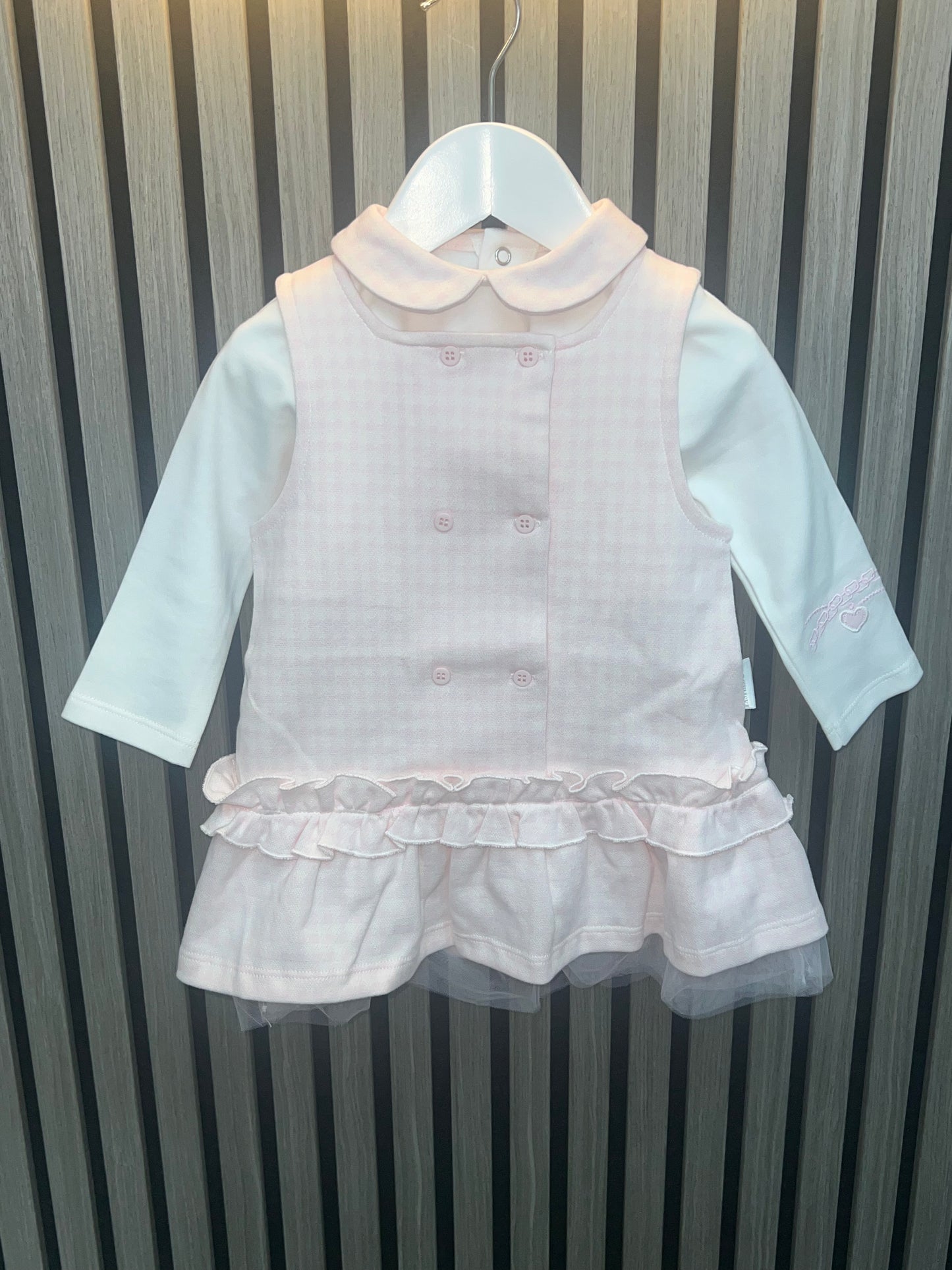 Pastels AW25 Cecilia pink pinafore dress & blouse