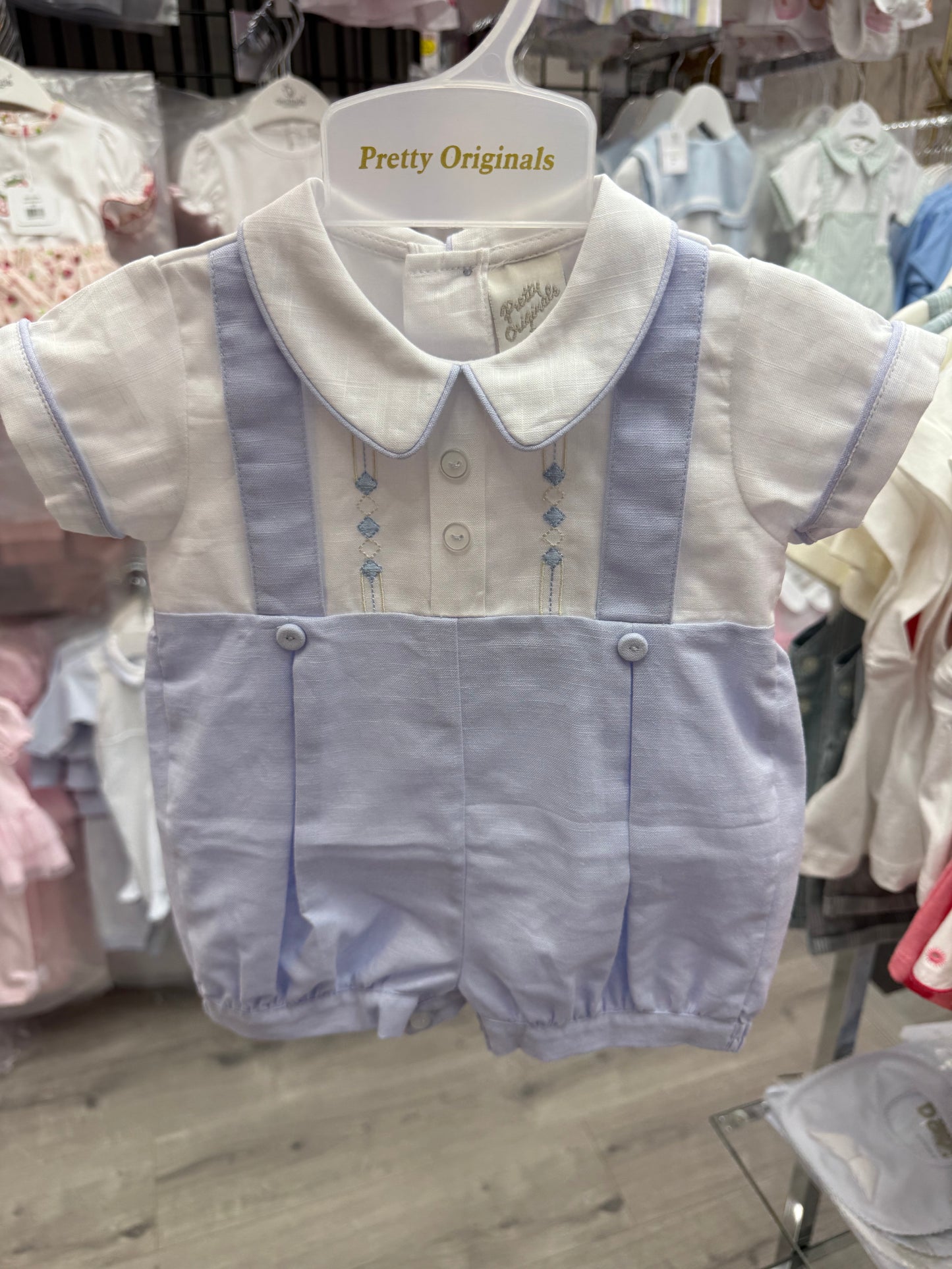 Pretty originals pale blue romper 74E