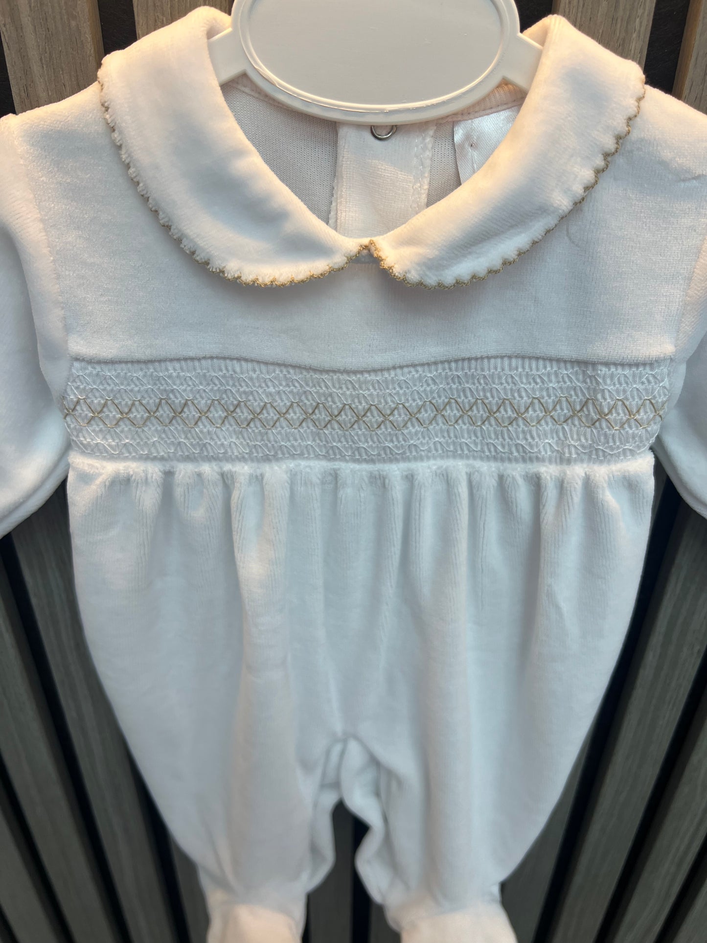 Kleo kids AW25 unisex babygrow with beige detail