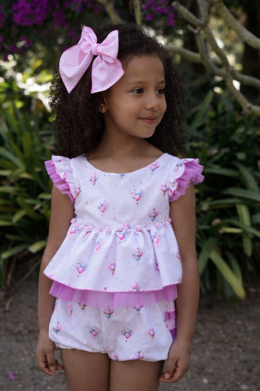 Babine girls tulle balloon jam pant set - PREORDER