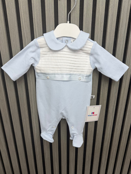 Kleo kids baby boys babygrow with satin ribbon (K15B)