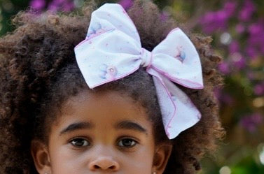 Babine girls balloon print hair bow - PREORDER