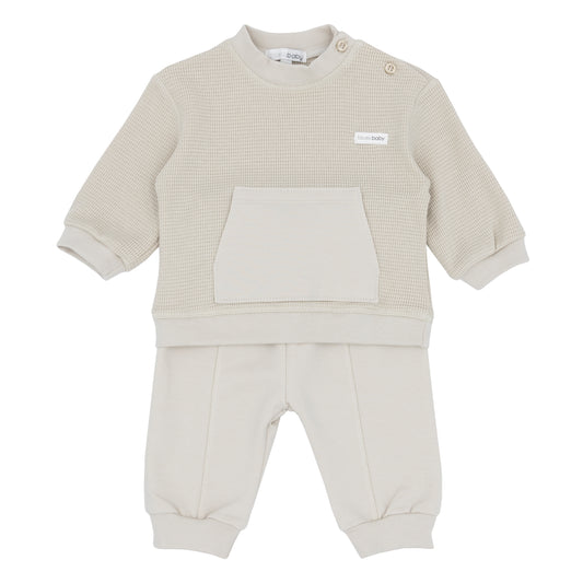 Blues baby AW25 BB2214 - boys beige jog set