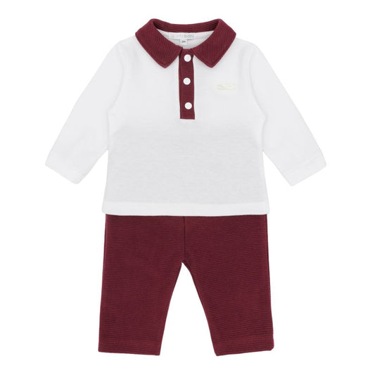 Boys Bordeaux polo set - BB3231
