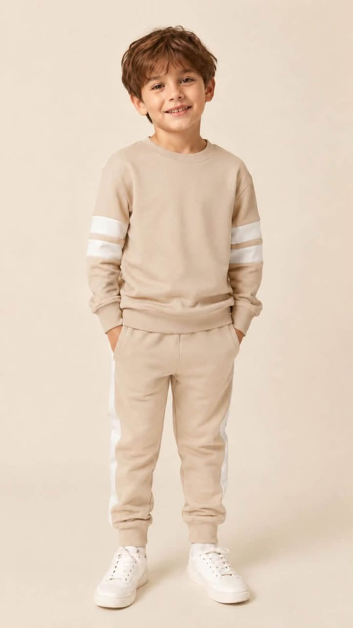 Visara AW26 boys beige tracksuit