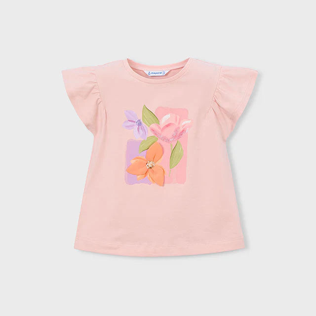 Mayoral 3007 - girls floral short set