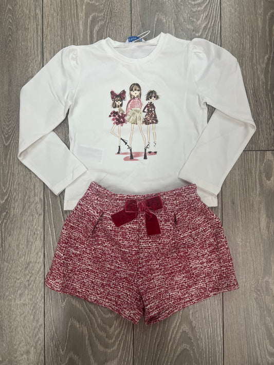 Mayoral AW25 4224 - girls bow short set