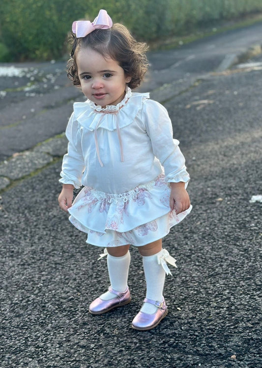 Fofettes girls pink teddy jam pant set