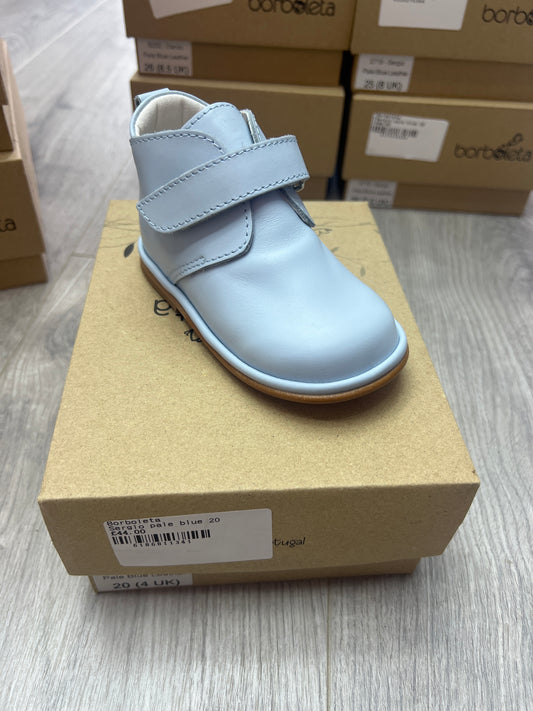 Borboleta Sergio pale blue leather boot