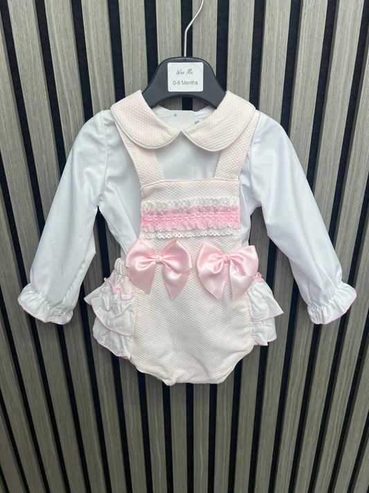 Wee me AW25 - pink frill 2 piece