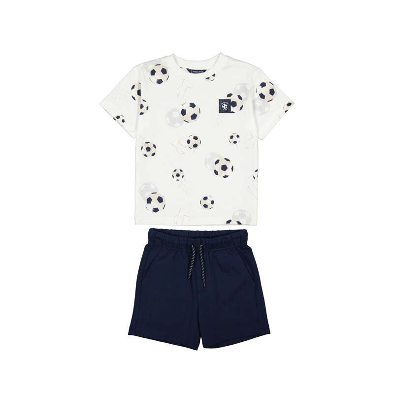 Mayoral 3607 - boys football print short set