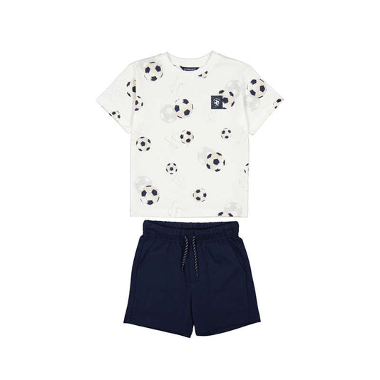 Mayoral 3607 - boys football print short set