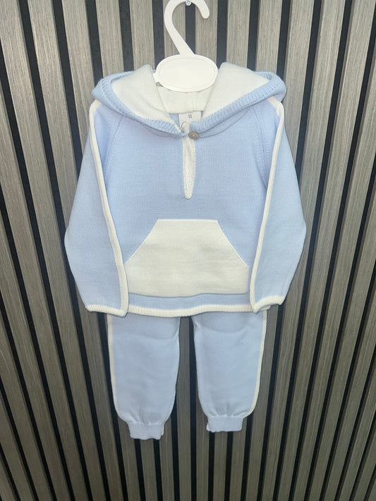 Granlei boys blue/ivory hooded tracksuit