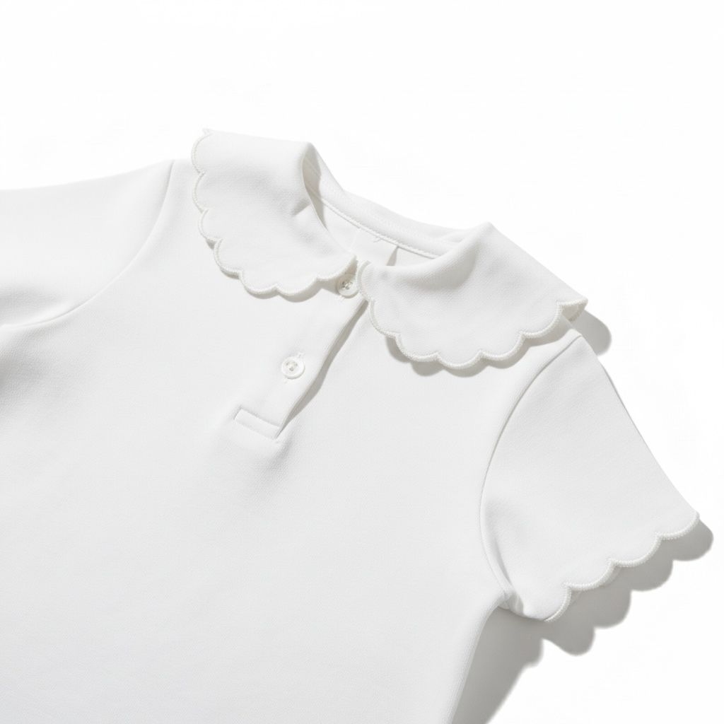 Love & learn white polo top - PREORDER
