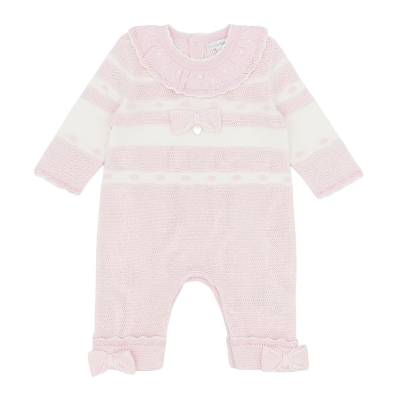 Girls pink knitted romper - BB3156