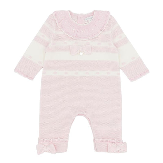 Girls pink knitted romper - BB3156