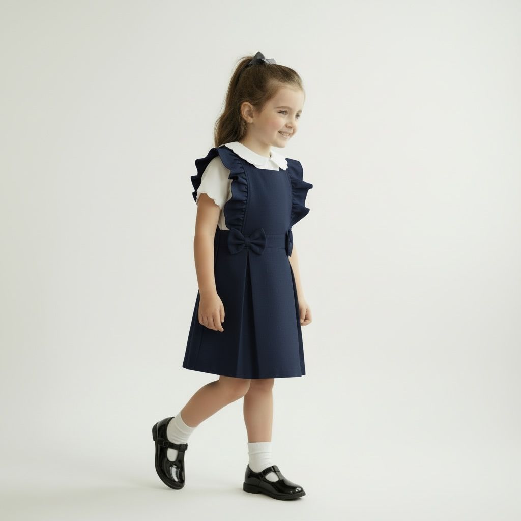 Love & learn ruffle pinafore (all colours) - PREORDER