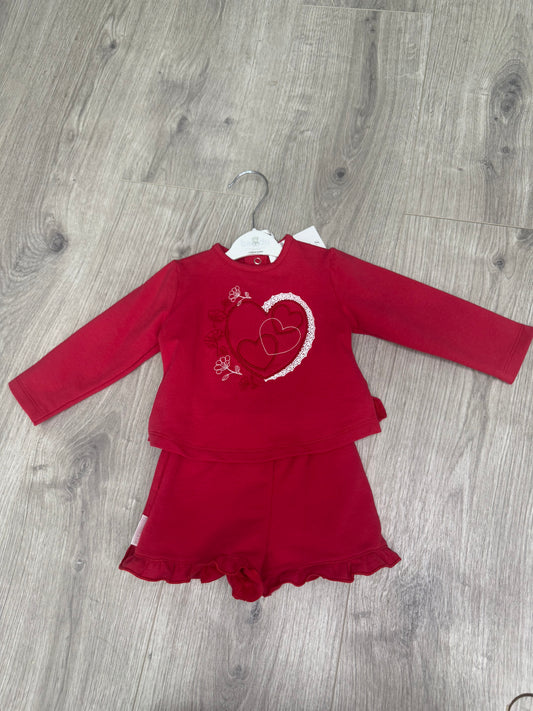Pastels & co Daisy red short set