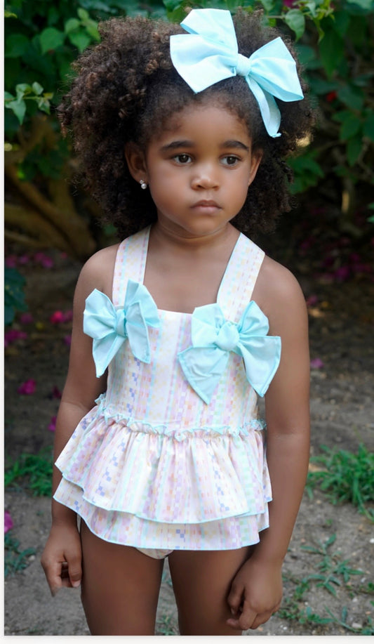 Babine baby girls pastel romper - PREORDER