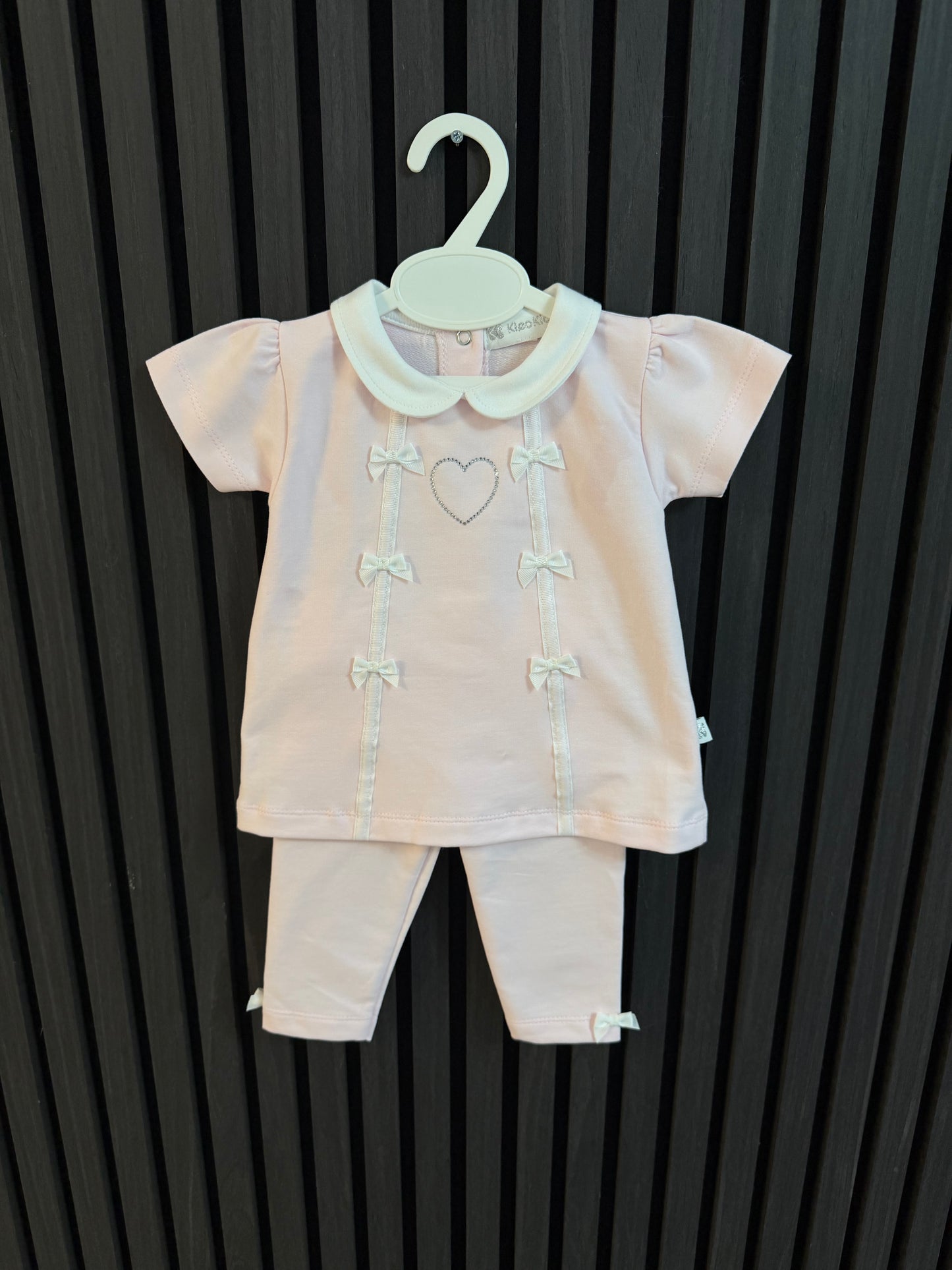 Kleo kids SS26 girls heart legging set