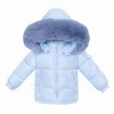 Wee me Blue boys jacket with fur hood