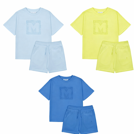 Mayoral boys blue short set
