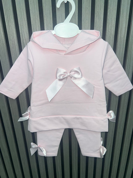 Kleo kids AW25 - girls bow hooded tracksuit