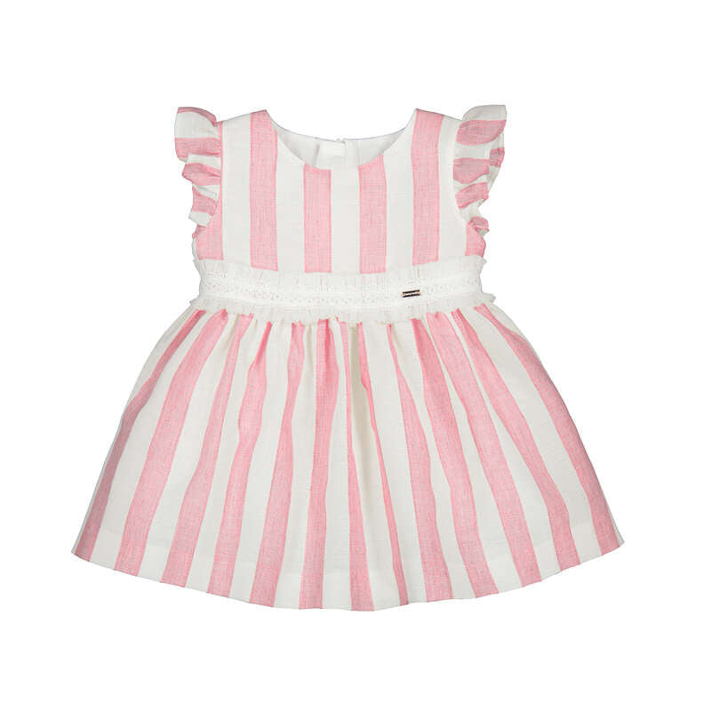 Mayoral 1904 - girls pink stripe dress