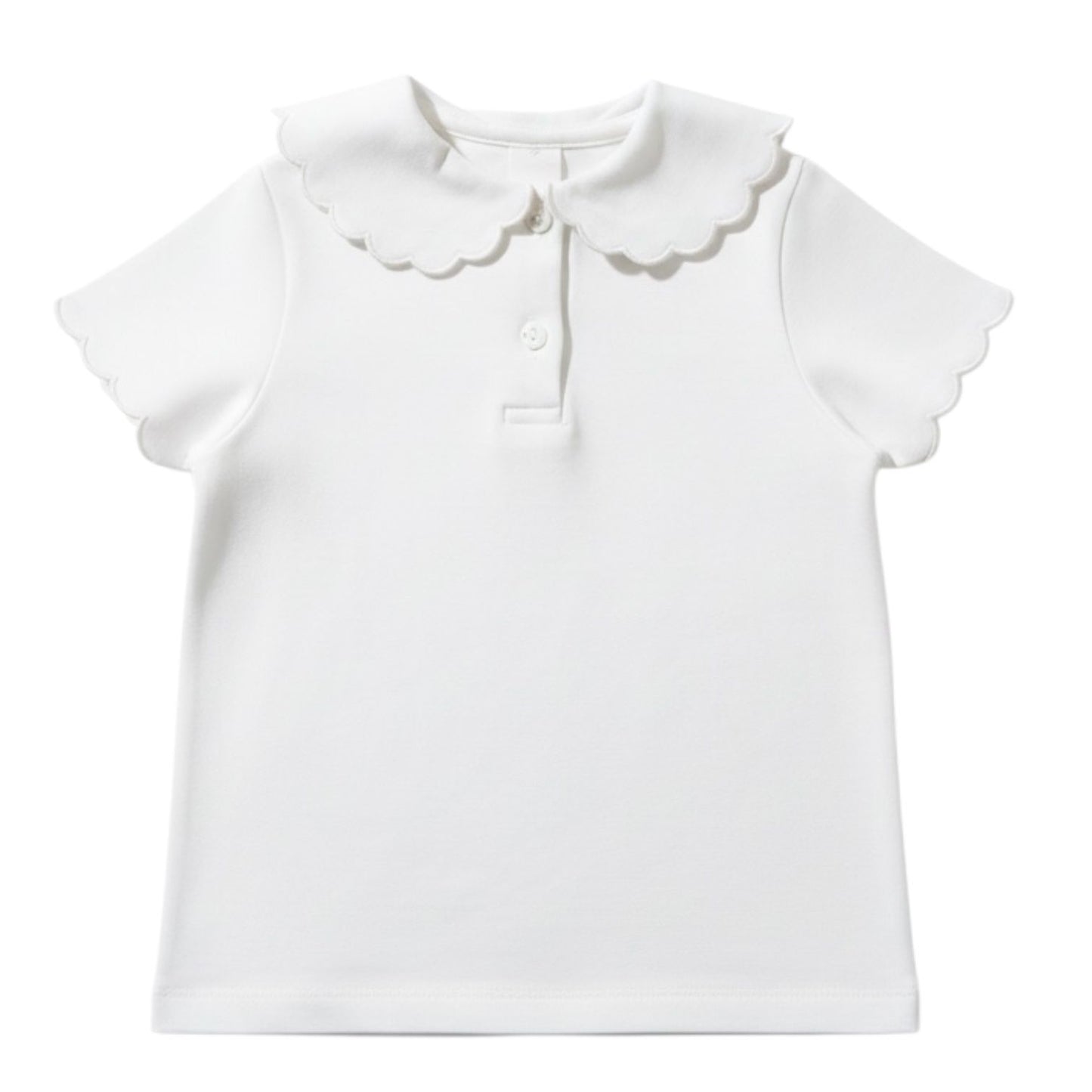 Love & learn white polo top - PREORDER