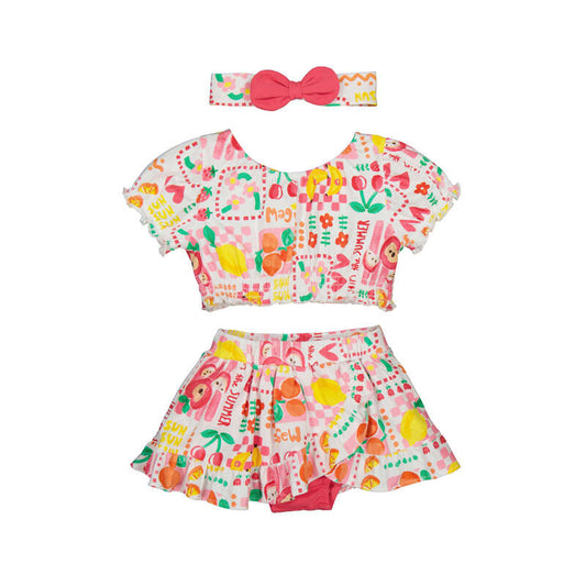 Mayoral 1934 - girls 3 piece skirt set