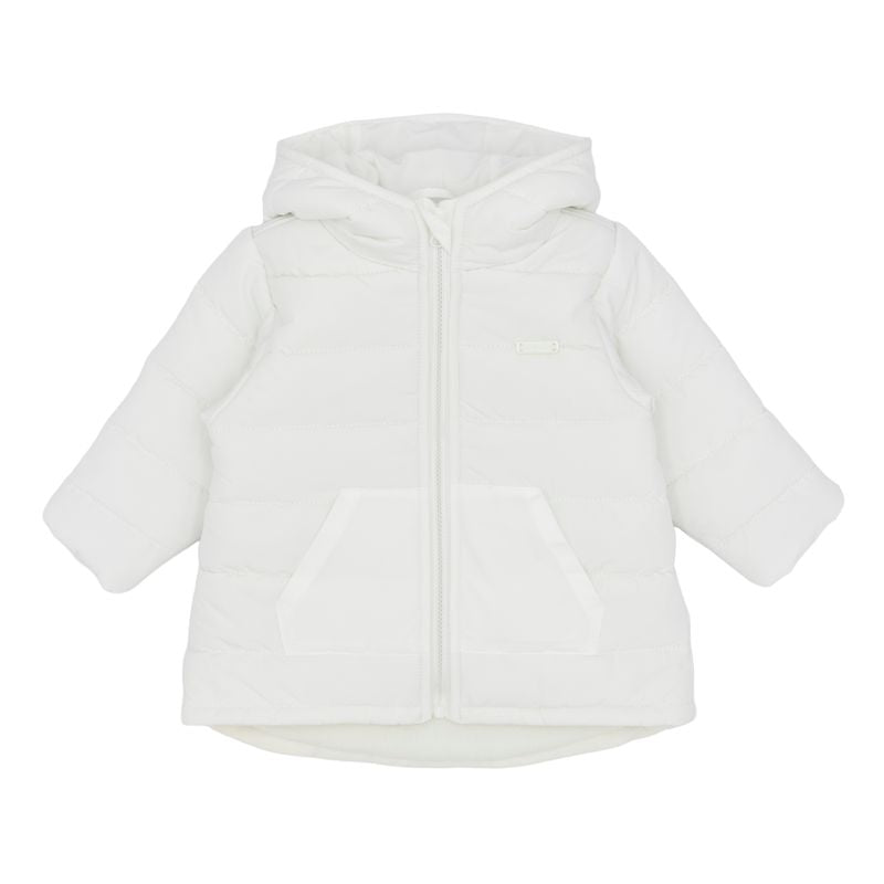 Boys white quilted puffa jacket - BB3251