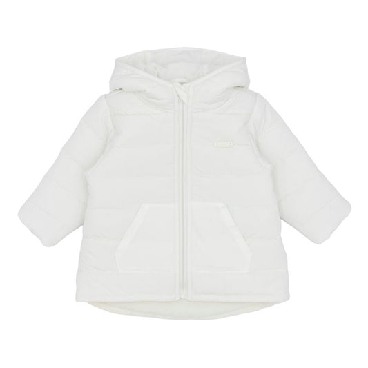 Boys white quilted puffa jacket - BB3251