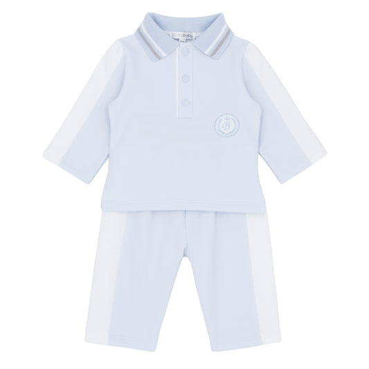 Blues baby AW25 BB2250 - Boys blue polo & trouser set