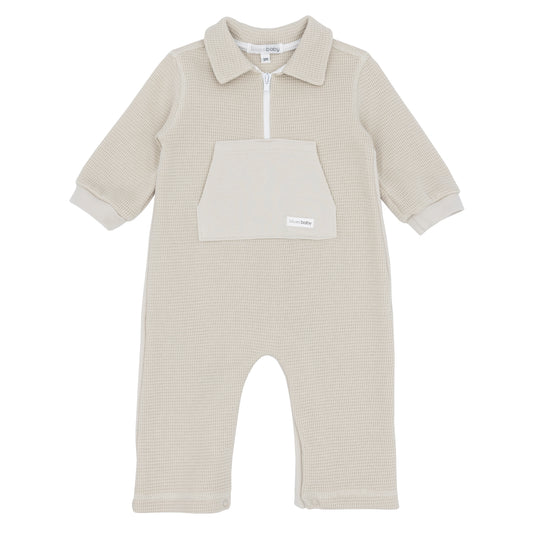 Blues baby AW25 BB2215 - boys beige romper